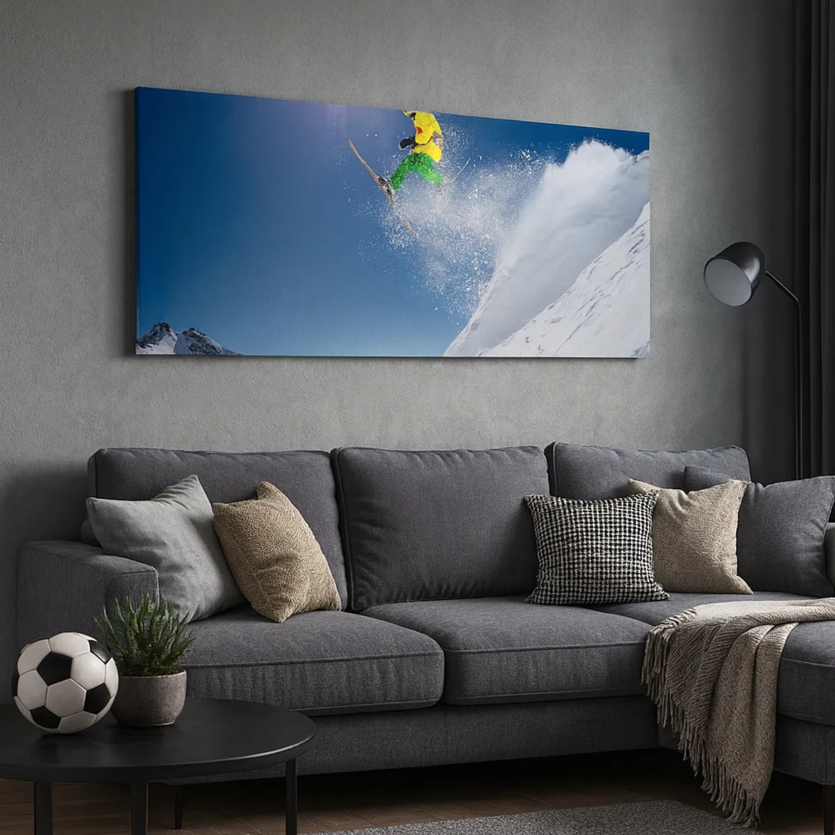 Canvastavla - Bild på duk - Dansar med fjällen - 30x30 cm