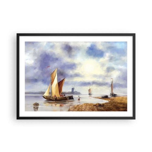 Affisch i svart ram - Seglarnas hemkomst - 70x50 cm