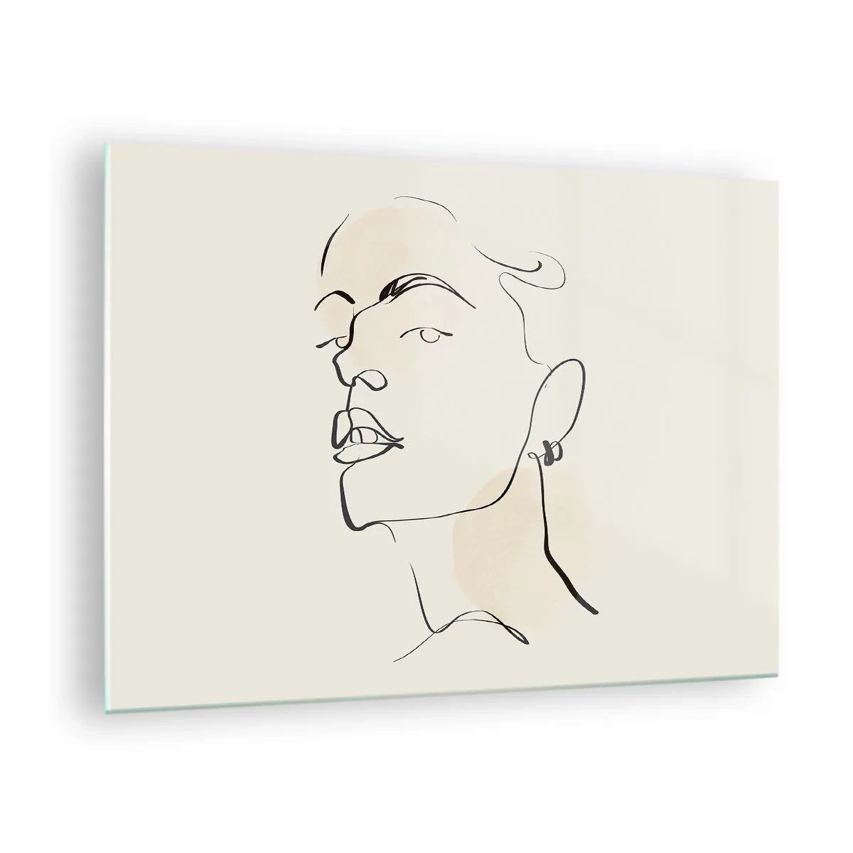 Glastavla - Bild på glas - Stolt blick - 70x50 cm