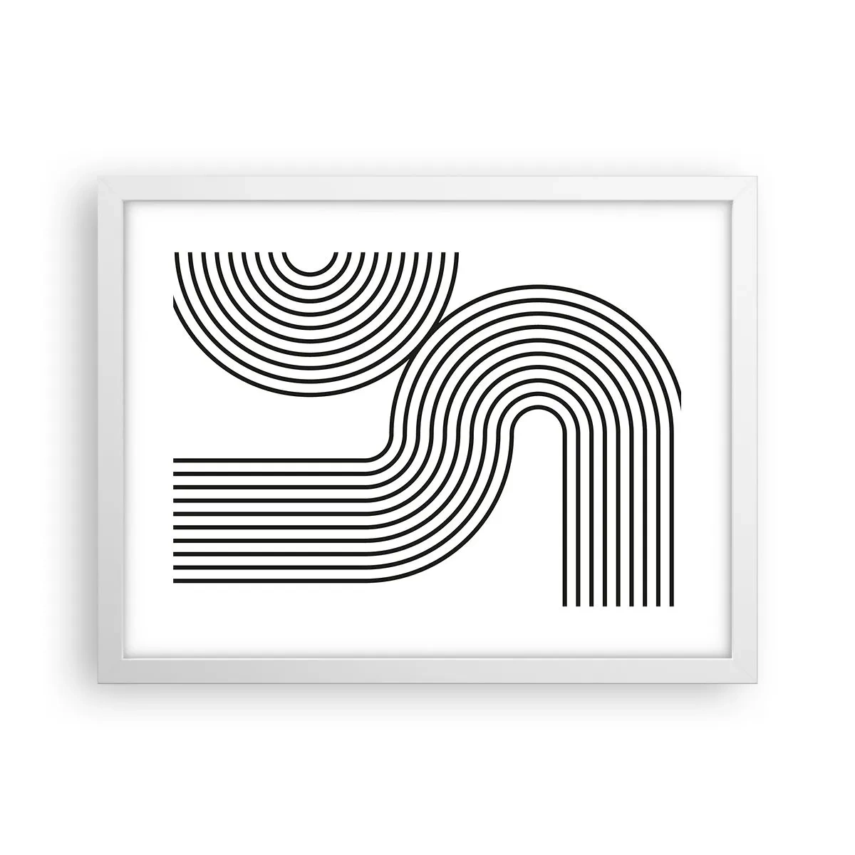 Affisch i vit ram - På en kurva - 40x30 cm