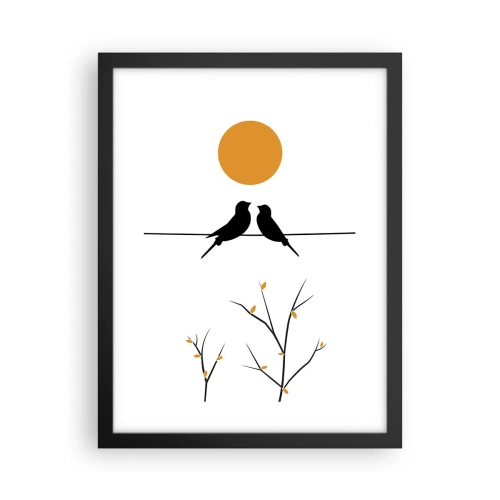 Affisch i svart ram - Näktergalens kväll - 30x40 cm