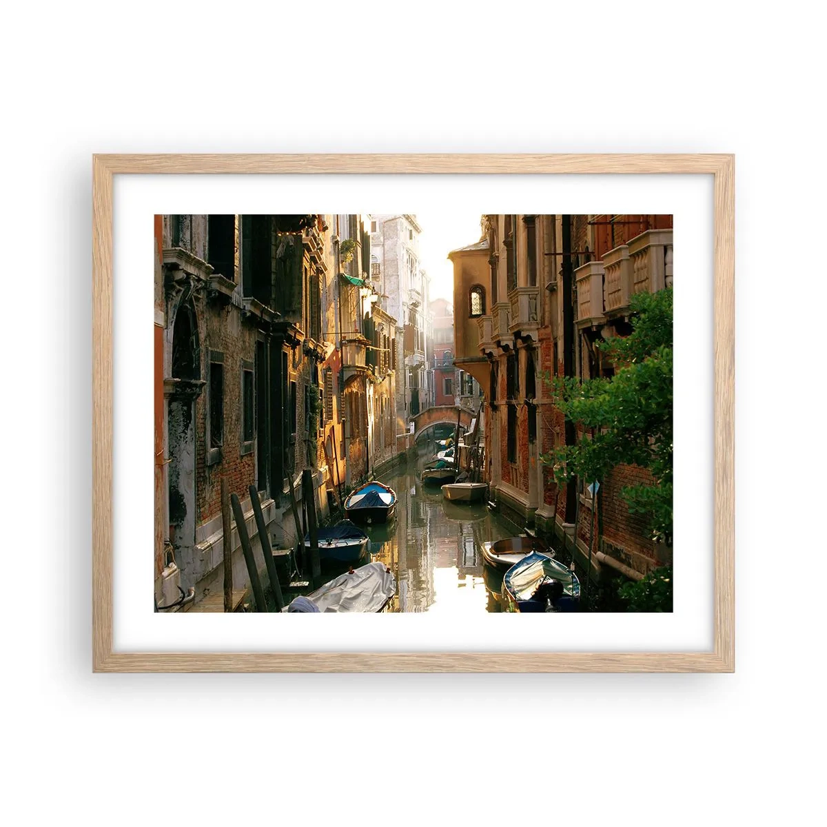 Affisch i ram av ljusek - På en gränd i Venedig - 50x40 cm