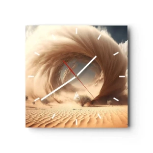 Väggklocka - Klocka på glas - Öppen portal - 40x40 cm