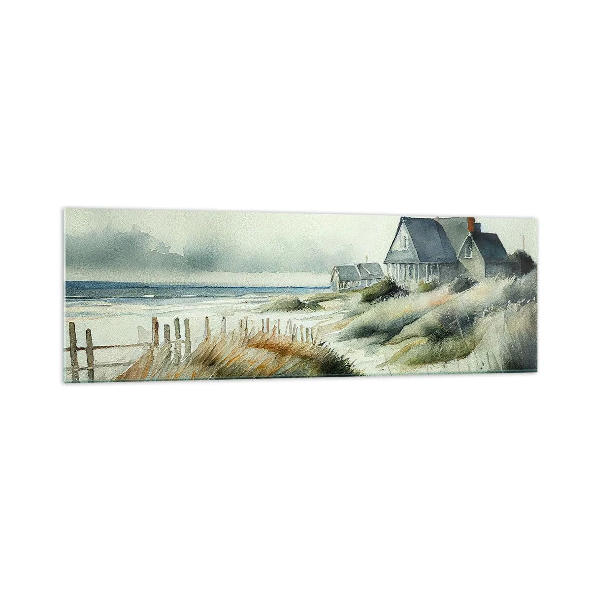Glastavla - Bild på glas - Borta från liv och rörelse - 160x50 cm