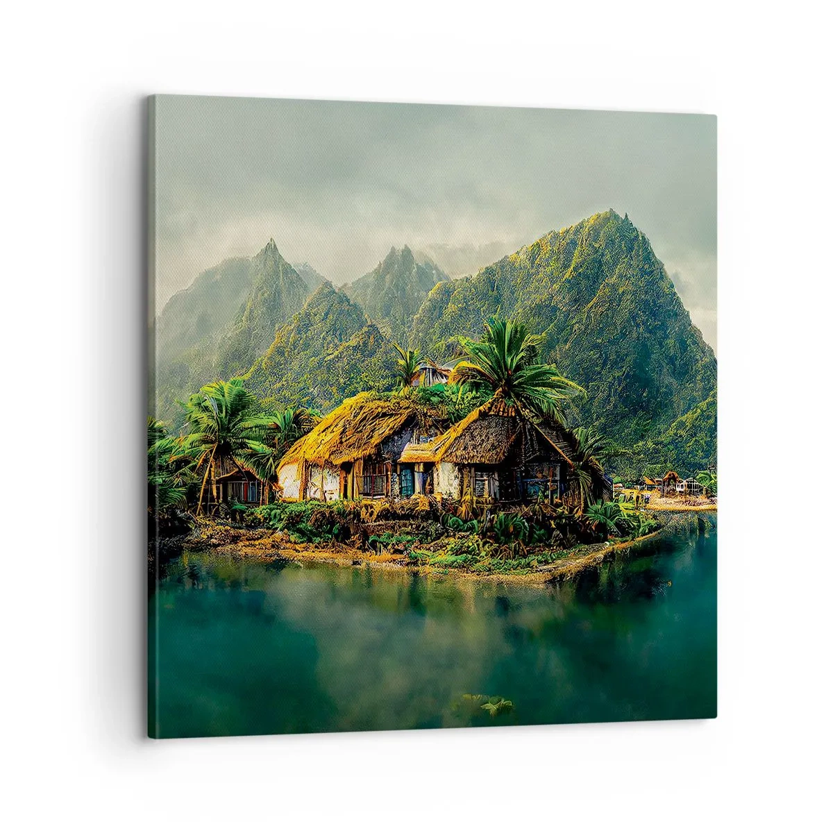 Canvastavla - Bild på duk - Tropiskt paradis - 60x60 cm