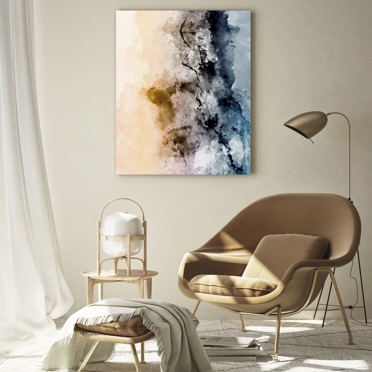 Glastavla - Bild på glas - Dränkta i dimman - 70x100 cm