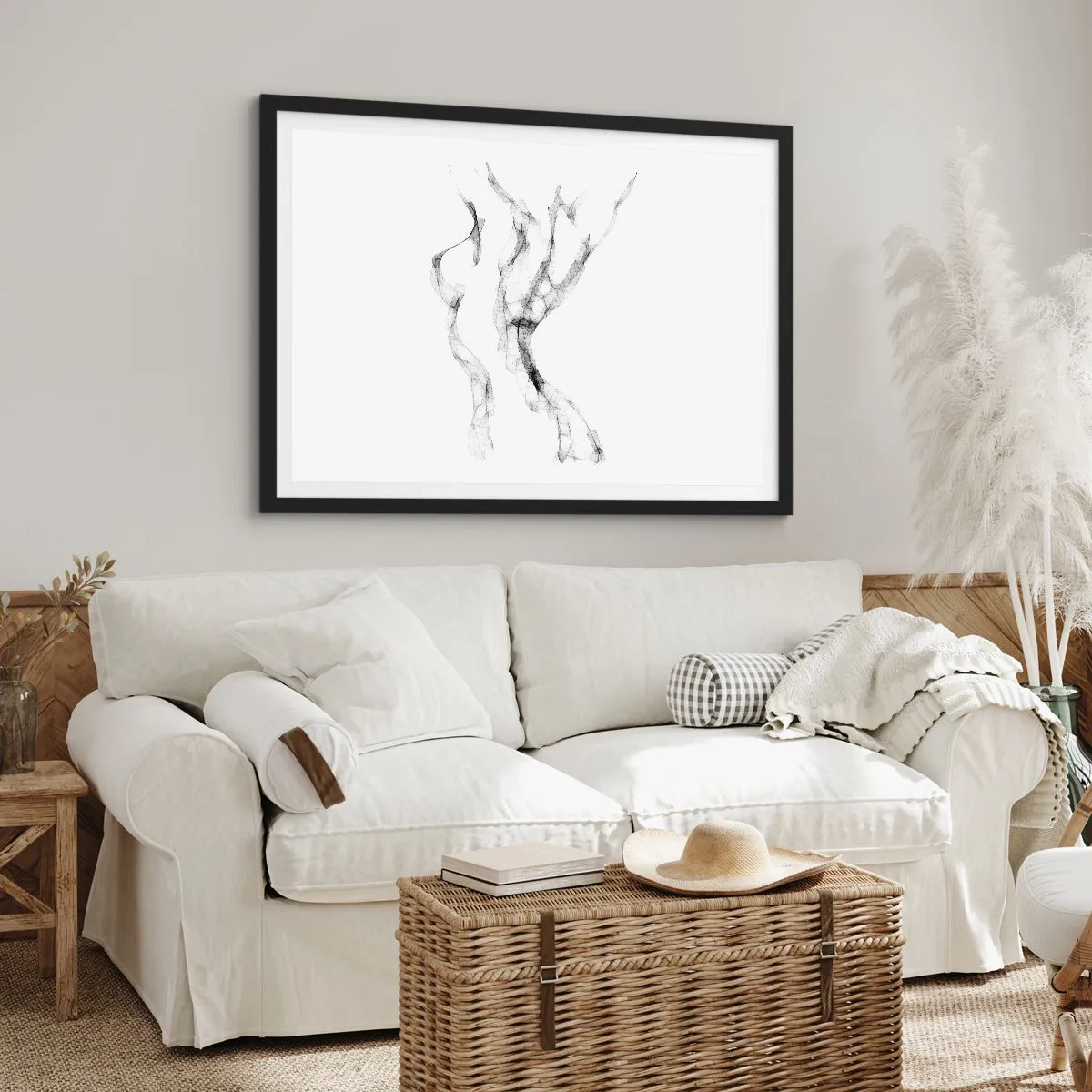 Affisch i svart ram - Vacker och stark - 100x70 cm