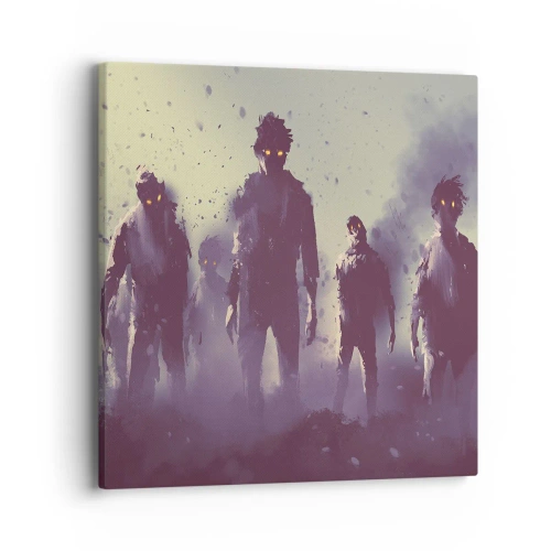 Canvastavla - Bild på duk - Akta! De kommer - 40x40 cm