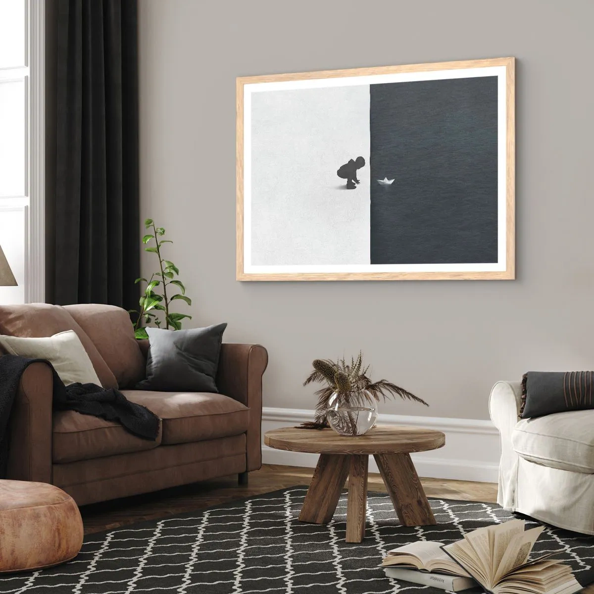 Affisch i ram av ljusek - En stor expedition - 40x30 cm