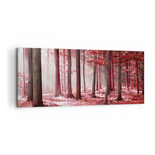 Canvastavla - Bild på duk - Röd är lika vacker - 100x40 cm