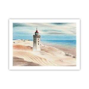 Affisch - Tittar alltid i havet - 70x50 cm