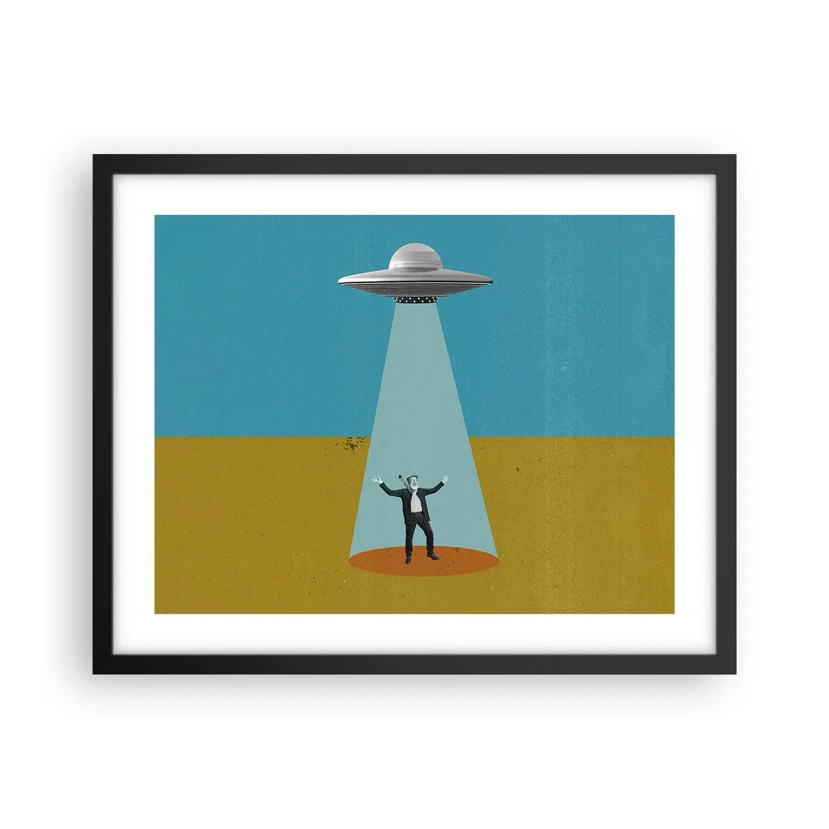 Affisch i svart ram - Ett nära möte - 50x40 cm