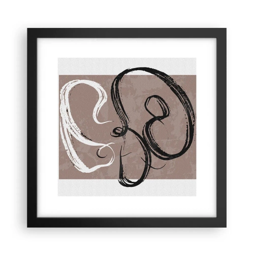 Affisch i svart ram - Komposition - sökande efter fullständighet - 30x30 cm