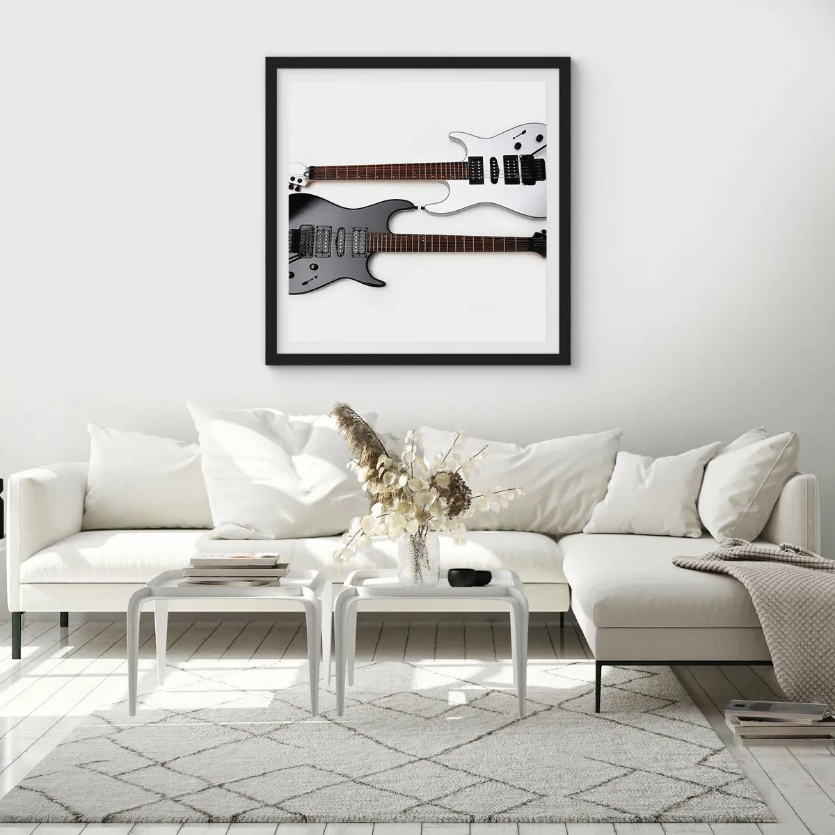 Affisch i svart ram - Formens harmoni - 30x30 cm