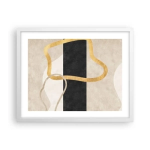 Affisch i vit ram - Slingrande former - 50x40 cm