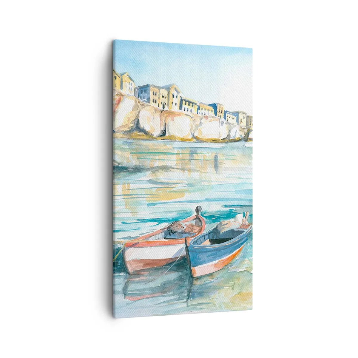 Canvastavla - Bild på duk - Landskap i azurblått - 45x80 cm