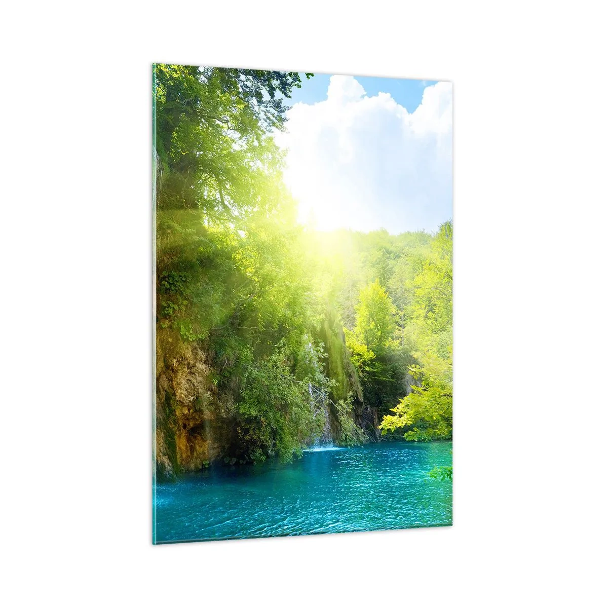 Glastavla - Bild på glas - Det måste vara Eden - 50x70 cm
