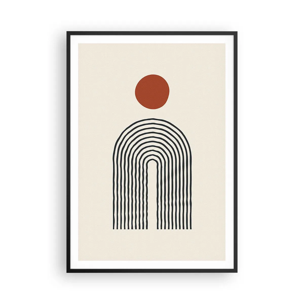 Affisch i svart ram - Formernas och färgernas magnetism - 70x100 cm