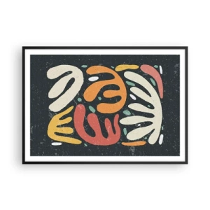 Affisch i svart ram - Komposition - Jag tar snart tag i dig  - 100x70 cm