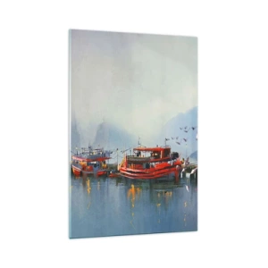 Glastavla - Bild på glas - Världens ände - 70x100 cm