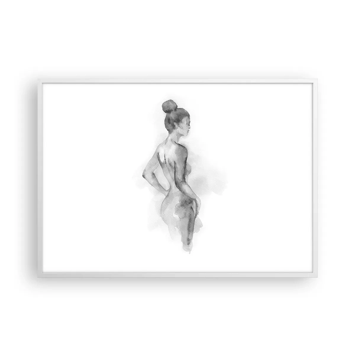 Affisch i vit ram - Vacker som målandet - 100x70 cm