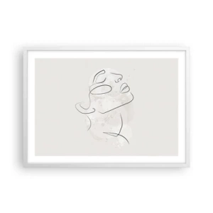 Affisch i vit ram - Drömmens kontur - 70x50 cm