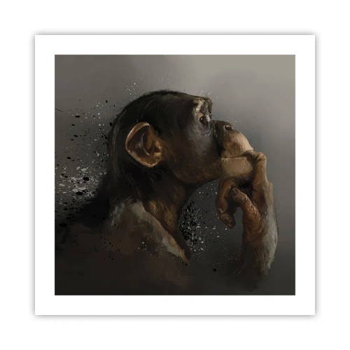 Affisch - Säkert en tänkare - 50x50 cm