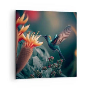 Canvastavla - Bild på duk - Ett verkligt färgglatt liv - 60x60 cm