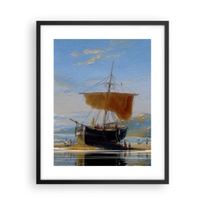 Affisch i svart ram - Vatten, jord, luft - 40x50 cm