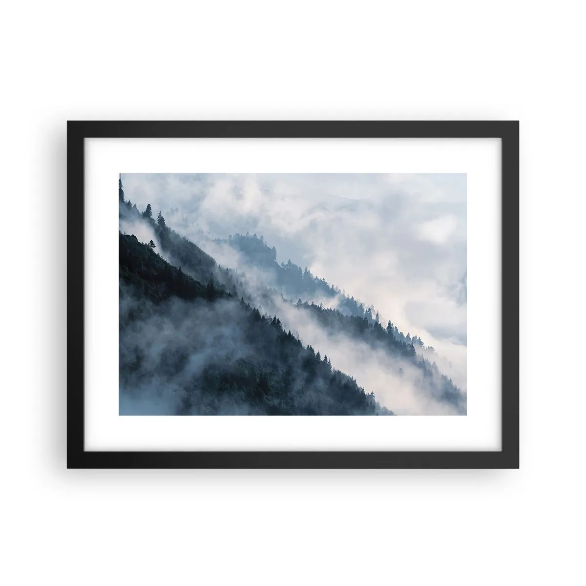 Affisch i svart ram - Fjällens mystik - 40x30 cm