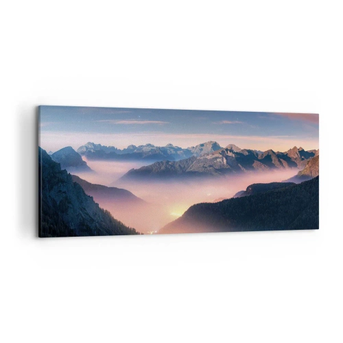 Canvastavla - Bild på duk - Ljus i dalarna - 120x50 cm