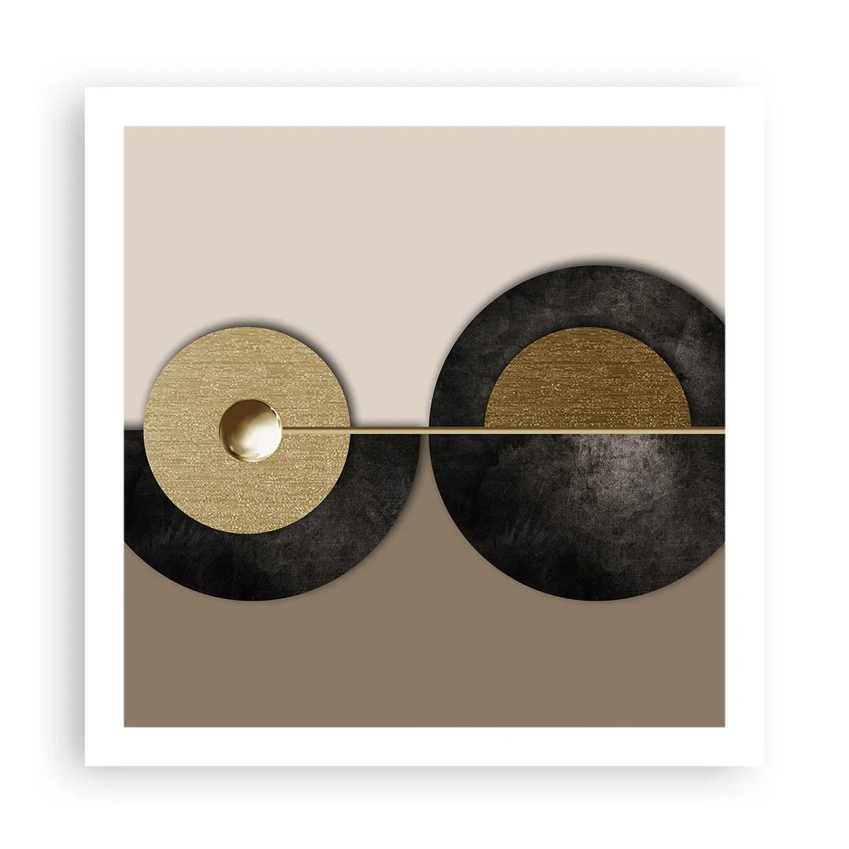 Affisch - Variationer runt en cirkel - 60x60 cm