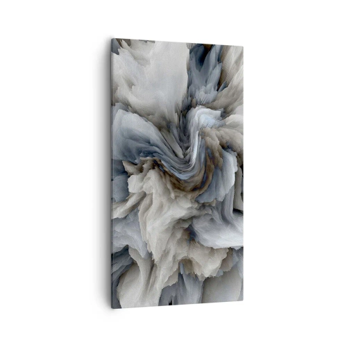 Canvastavla - Bild på duk - Sten och blomma - 55x100 cm