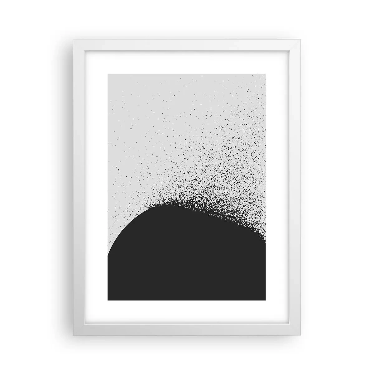 Affisch i vit ram - Partiklarnas rörelse - 30x40 cm