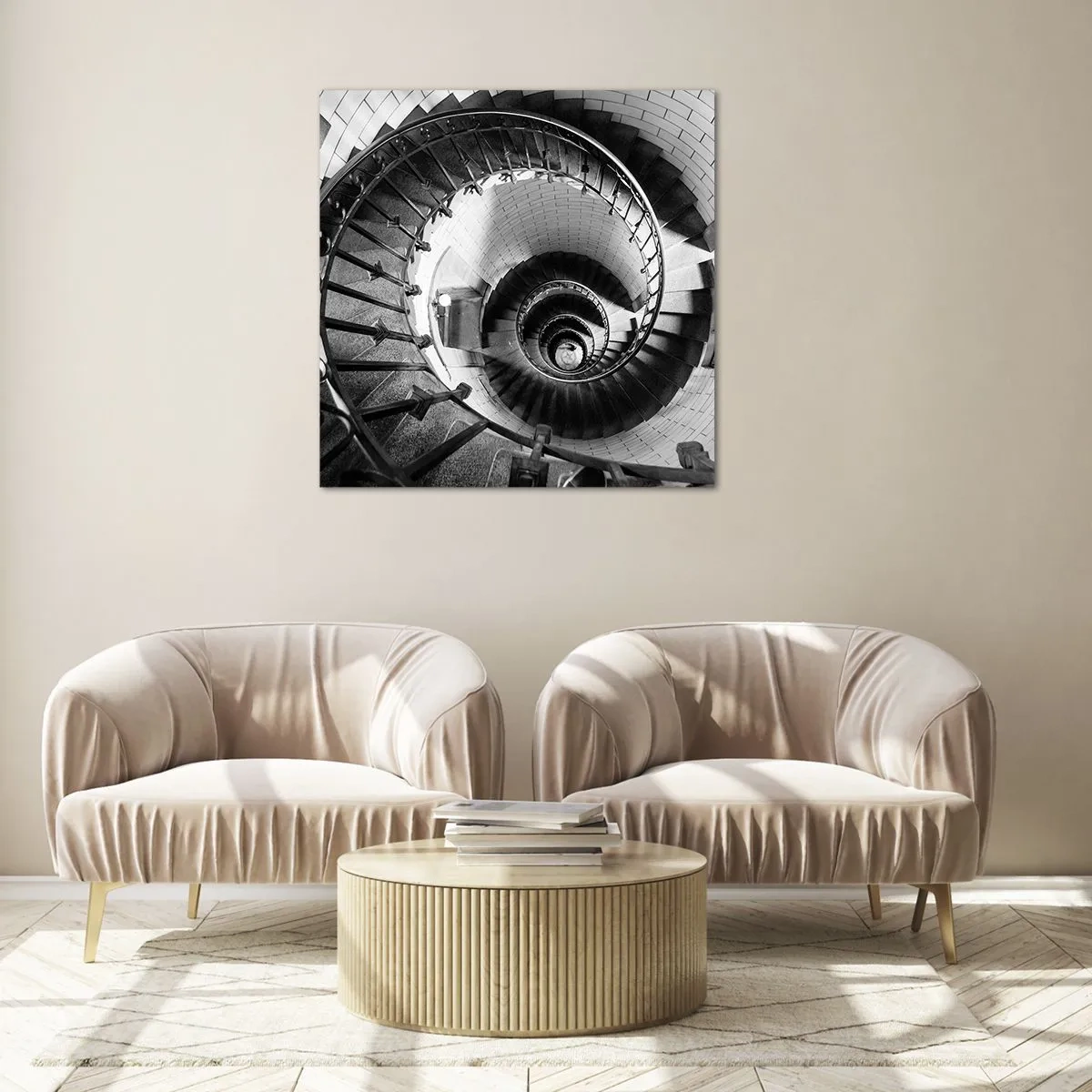 Glastavla - Bild på glas - Högre och högre - 50x50 cm