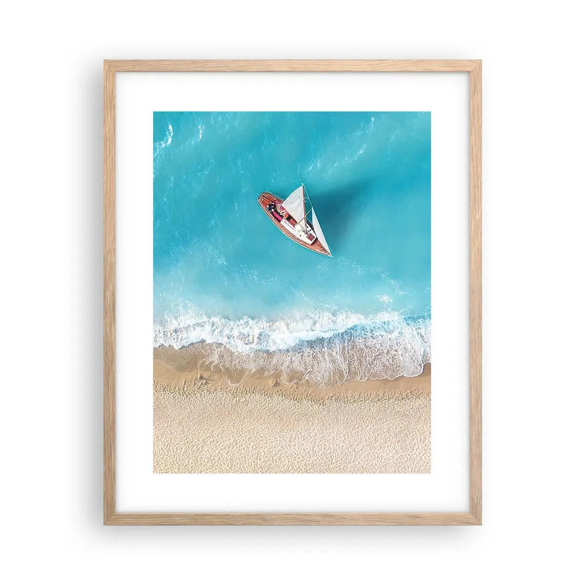 Affisch i ram av ljusek - På gränsen mellan blå och guld - 40x50 cm