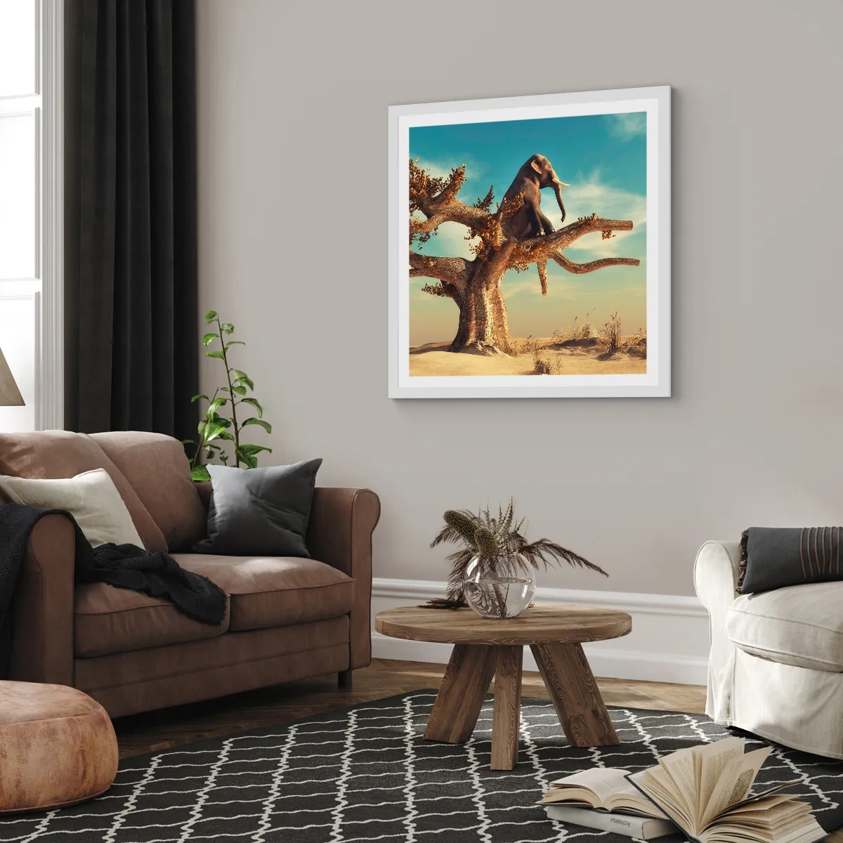 Affisch i vit ram - Ny synvinkel - 50x50 cm