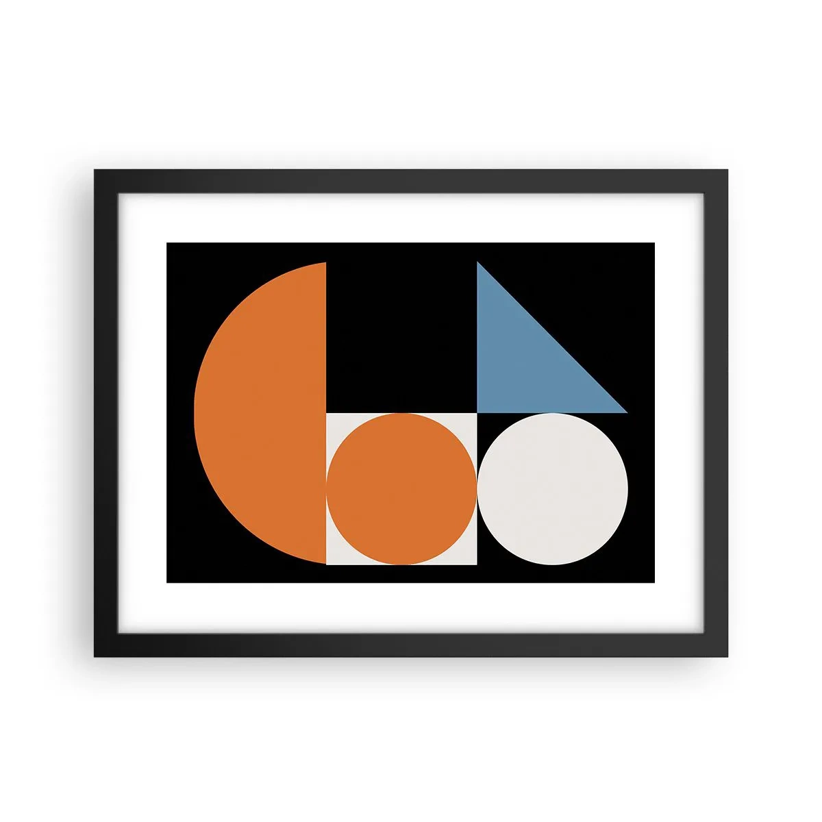 Affisch i svart ram - Geometriska figurer - 40x30 cm