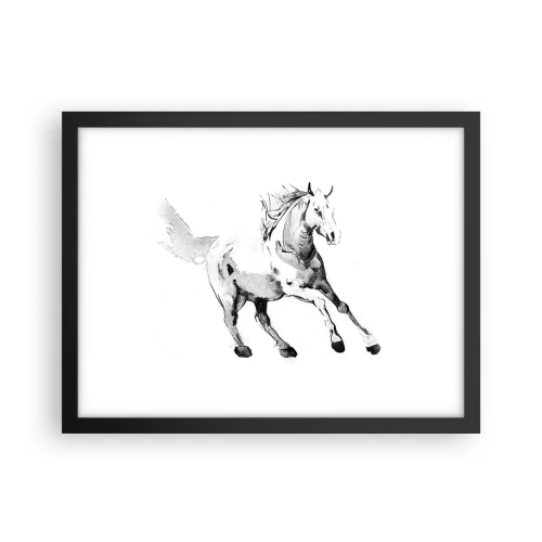 Affisch i svart ram - Obändig själ - 40x30 cm
