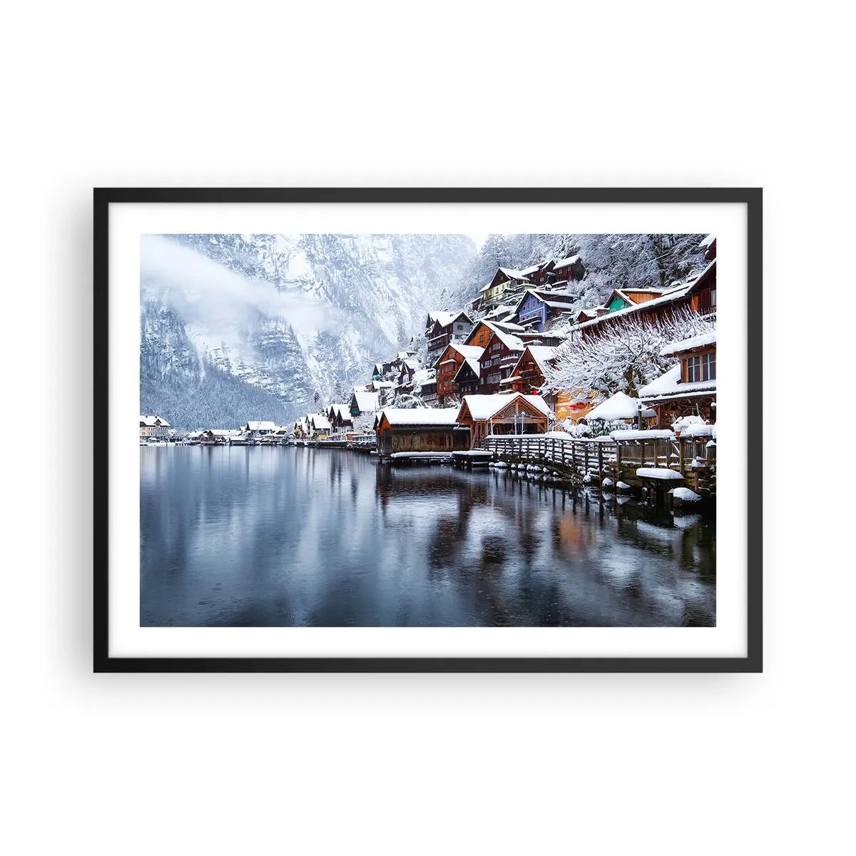 Affisch i svart ram - I vinterns dräkt - 70x50 cm