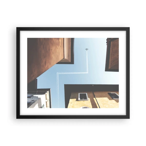 Affisch i svart ram - Ovanför stadens labyrint - 50x40 cm