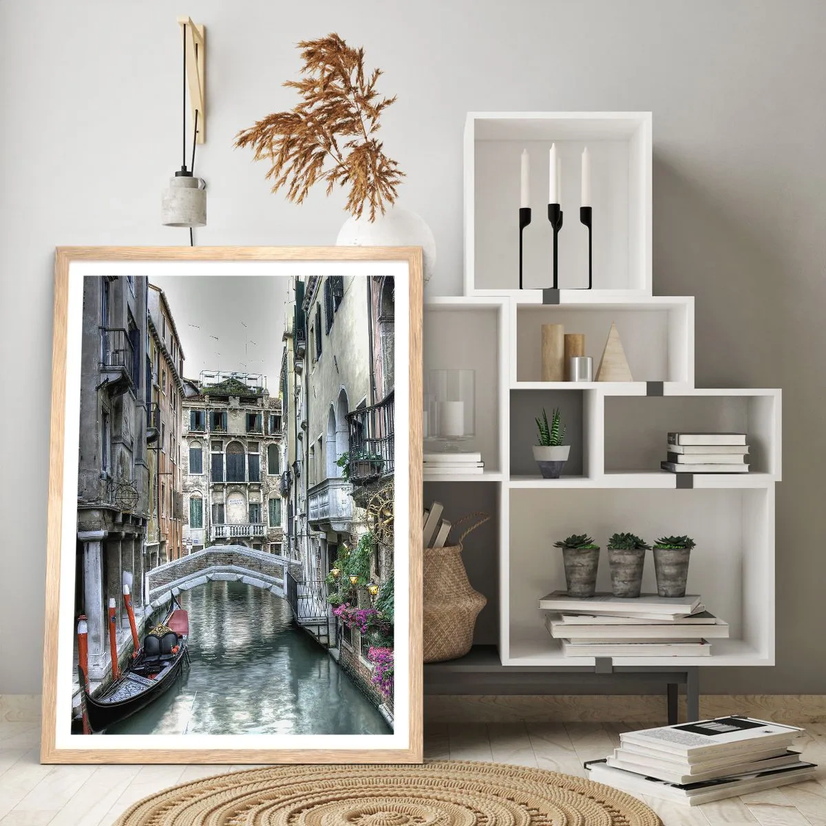 Affisch i ram av ljusek - Tyst begrundan sedan några sekel - 40x50 cm