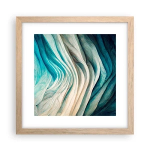 Affisch i ram av ljusek - Blå omättlighet - 30x30 cm