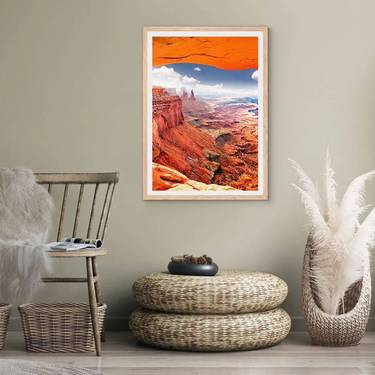 Affisch i ram av ljusek - Skapat av naturen - 40x50 cm