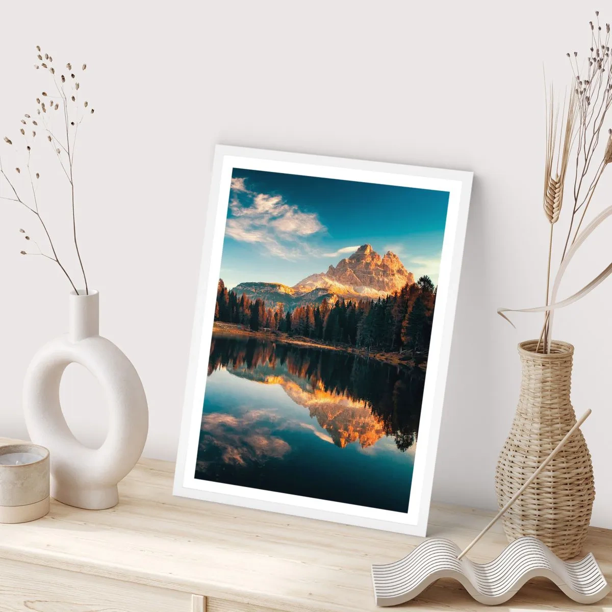 Affisch i vit ram - Dubbelt landskap - 30x40 cm