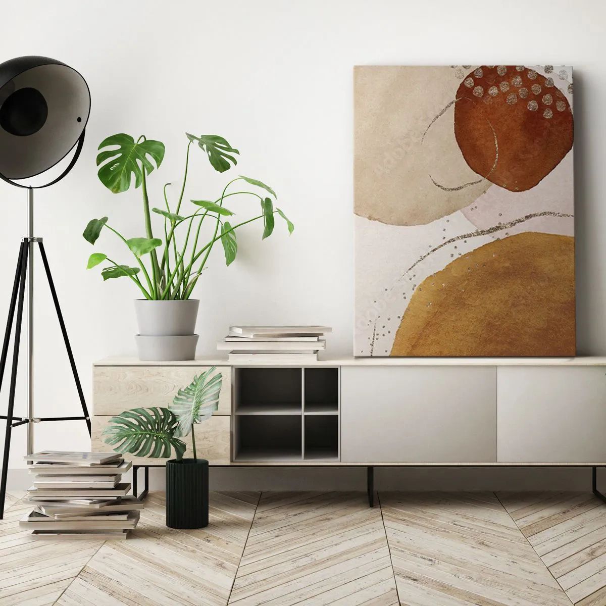 Canvastavla - Bild på duk - Rundhet och rörelse - 50x70 cm