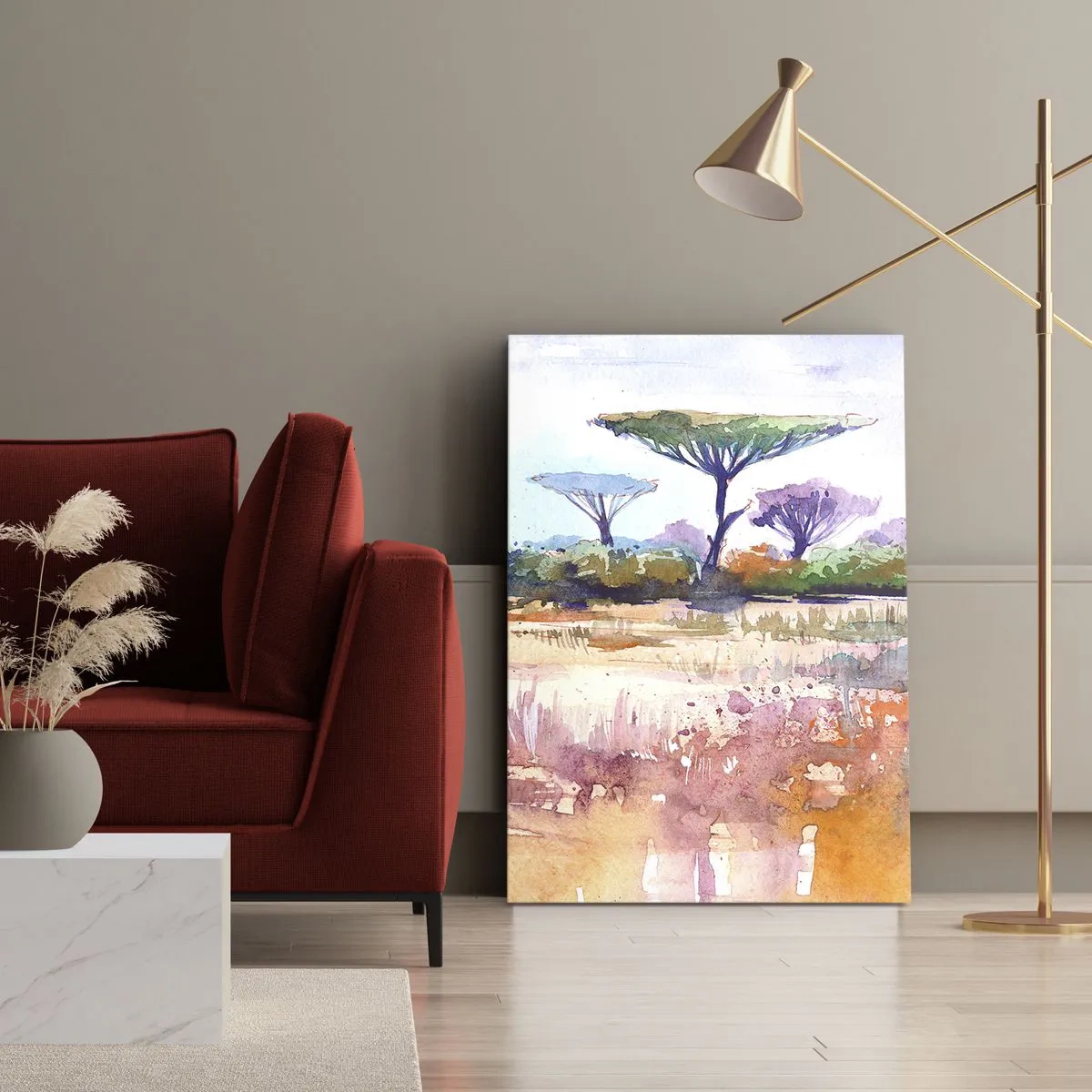 Canvastavla - Bild på duk - Savannens färg - 50x70 cm