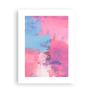 Affisch - Rosa, blått och en gnutta ljus - 30x40 cm