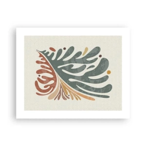 Affisch - Flerfärgat blad - 50x40 cm