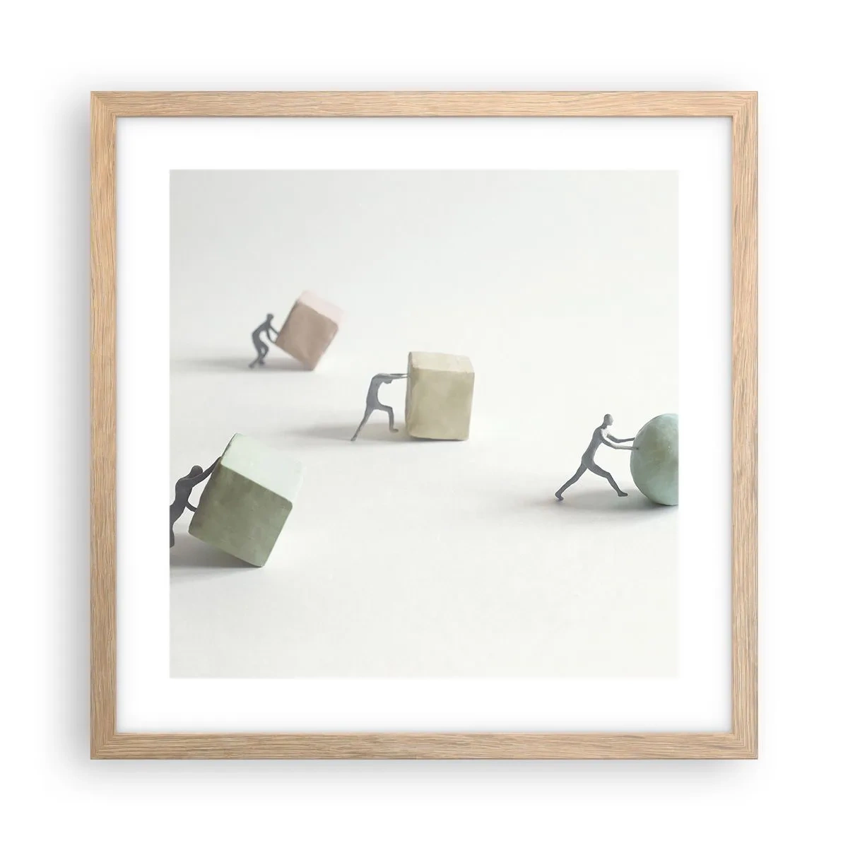 Affisch i ram av ljusek - Livet leker - 40x40 cm